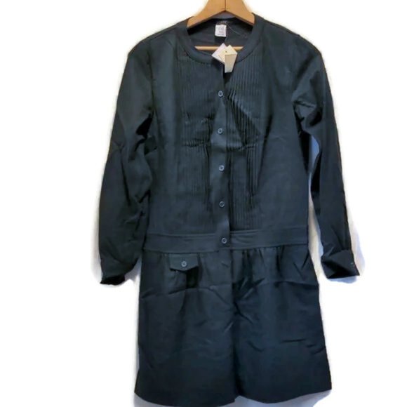 JCrew Size 0 Wool Blend Sundrine Pockets Shirt Dress New With Tags - Picture 1 of 8